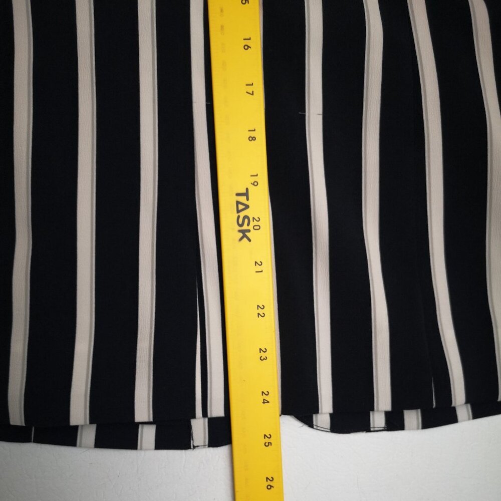 Cleo Petites Ladies Size Large Navy & White Stripes Lined 1 Button Blazer - Picture 11 of 13